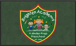 3' x 5' (35" x 58") Digiprint HD BRIGHTEN ACADEMY  Indoor Logo Mat