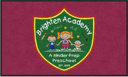 3' x 5' (35" x 58") Digiprint HD BRIGHTEN ACADEMY  Indoor Logo Mat