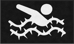 3' x 5' (35" x 58") Digiprint HD TEDDY SWIMS   Indoor Logo Mat