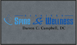 3' x 5' (35" x 58") Digiprint HD SPINE & WELLNESS   Indoor Logo Mat