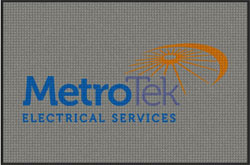 4' x 6' (45" x 69") Waterhog Impressions HD METROTEK ELECTRICAL  Indoor/Outdoor Logo Mat