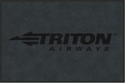 4' x 6' (45" x 69") ColorStar Impressions TRITON AIRWAYS Indoor Logo Mat