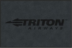 4' x 6' (45" x 69") ColorStar Impressions TRITON AIRWAYS Indoor Logo Mat