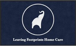 3' x 5' (35" x 59") ColorStar Impressions LEAVING FOOTPRINTS   Indoor Logo Mat