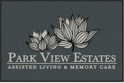 4' x 6' (45" x 69") Waterhog Impressions HD PARK VIEW ESTATES Indoor/Outdoor Logo Mat