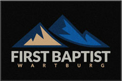 4' x 6' (45" x 69") Waterhog Impressions HD  1ST BAPTIST CHURCH Indoor/Outdoor Logo Mat