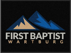 3' x 4' (35" x 45") Waterhog Impressions HD 1ST BAPTIST CHURCH Indoor-Outdoor Logo Mat