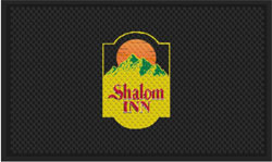 3' x 5' (35" x 56") Superscrape Impressions SHALOM  Rubber Logo Mat