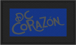 3' x 5' (35" x 56") Superscrape Impressions DC CORAZON Rubber Logo Mat