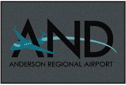 4' x 6' (45" x 69") Waterhog Impressions HD ANDERSON REGIONAL AIRPORT Indoor/Outdoor Logo Mat