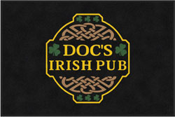 4' x 6' (45" x 69") ColorStar Impressions DOC'S IRISH PUB  Indoor Logo Mat