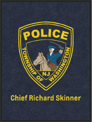 3' x 4' (35" x 45") Digiprint HD WASHINGTON TOWNSHIP POLICE   Indoor Logo Mat