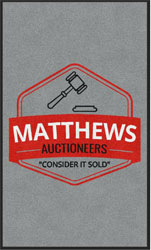 3' x 5' (35" x 59") Colorstar Impressions MATTHEWS AUCTIONEERS  Indoor Logo Mat