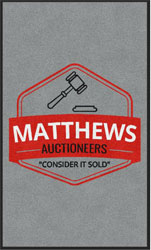 3' x 5' (35" x 59") Colorstar Impressions MATTHEWS AUCTIONEERS  Indoor Logo Mat