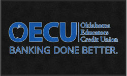 3' x 5' (35" x 58") Digiprint HD OKLAHOMA EDUCATORS CU  Indoor Logo Mat