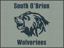 6' x 8' (70" x 95") Waterhog Inlay SOUTH O'BRIEN Indoor/Outdoor Logo Mat