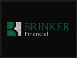 3' x 4' (35" x 45") Waterhog Impressions HD BRINKER FINANCIAL  Indoor-Outdoor Logo Mat