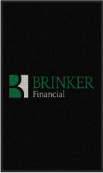 3' x 5' ( 35" x 59" ) Waterhog Impressions HD BRINKER FINANCIAL   Indoor/Outdoor Logo Mat