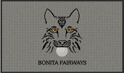 3' x 5' ( 35" x 59" ) Waterhog Impressions HD BONITA FAIRWAYS  Indoor/Outdoor Logo Mat