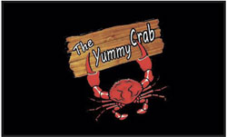 3' x 5' (35" x 59") Colorstar Impressions THE YUMMY CRAB  Indoor Logo Mat