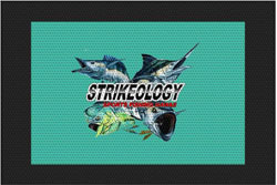 4' x 6' (46" x 69") Superscrape Impressions STRIKEOLOGY   Rubber Logo Mat