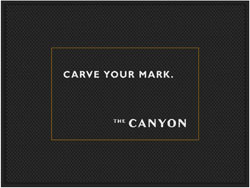 6' x 8' (70" x 95") Superscrape Impressions THE CANYON  Rubber Logo Mat