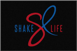 4' x 6' (45" x 69") Waterhog Impressions HD SHAKE LIFE  Indoor/Outdoor Logo Mat