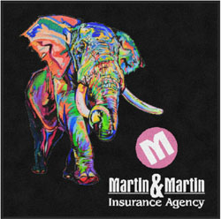 5' x 5' (58" x 58") Digiprint HD MARTIN & MARTIN Indoor Logo Mat