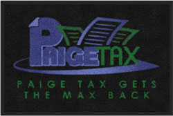 2 'x 3' (24" x 35") Digiprint HD PAIGE TAX Indoor Logo Mat