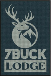 4' x 6' (45" x 69") Waterhog Inlay 7 BUCK LODGE Indoor /Outdoor Logo Mat