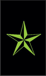 3' x 5' (35" x 59") Colorstar Impressions GREEN STAR   Indoor Logo Mat