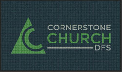 3' x 5 (35" x 59") Waterhog Inlay CORNERSTONE CHURCH Indoor/Outdoor Logo Mat