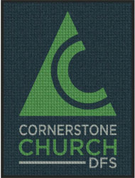 3' x 4' (35" x 47") Waterhog Inlay CORNERSTONE CHURCH  Indoor/Outdoor Logo Mat