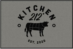 4' x 6' (45" x 69") Waterhog Impressions HD KITCHEN 212  Indoor/Outdoor Logo Mat