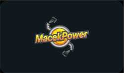 3' x 5' (33" x 60") Hog heaven impressions MACEK POWER  5/8" Rubber Anti-Fatigue Logo Mat