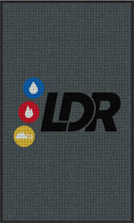 3' x 5' ( 35" x 59" ) Waterhog Impressions HD LDR Indoor/Outdoor Logo Mat