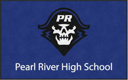 5' x 8' (58" x 95") ColorStar Impressions PEARL RIVER  Indoor Logo Mat