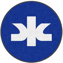 6' Round (68" inches) Digiprint HD Custom Shape KIMBERLY CLARK Indoor Logo Mat