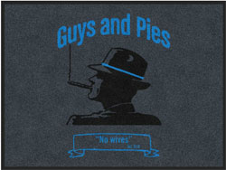 3' x 4' (35" x 45") Digiprint HD  GUYS AND PIES   Indoor Logo Mat