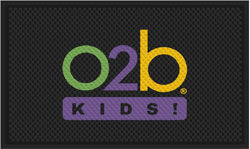 3' x 5' (35" x 56") Superscrape Impressions O2B KIDS Rubber Logo Mat