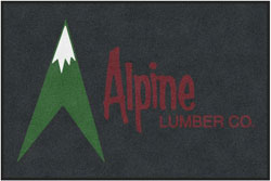 4' x 6' (45" x 69") ColorStar Impressions ALPINE LUMBER    Indoor Logo Mat