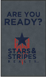 6' x 10' (68" x 119") ColorStar Impressions ARE YOU READY? Indoor Logo Mat