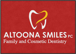 5' x 7' ( 58" x 83") ColorStar Impressions ALTOONA SMILES  Indoor Logo Mat