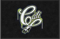 2' x 3' (24" x 35") ColorStar Impressions CALIPLUG GREEN  Indoor Logo Mat