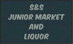 3' x 5 (35" x 59") Waterhog Inlay S&S JUNIOR MARKET  Indoor/Outdoor Logo Mat