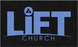 6' x 10' (68" x 119") ColorStar Impressions LIFT CHURCH  Indoor Logo Mat