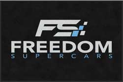 4' x 6'(45" x 69") Digiprint HD FREEDOM SUPERCARS  Indoor Logo Mat