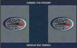 5' x 8' (58" x 95") Digiprint HD american deaf cornhole Indoor Logo mat