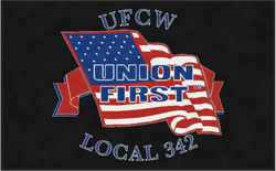 5' x 8' (58" x 95") ColorStar Impressions UFCW Local 342  Indoor Logo Mat