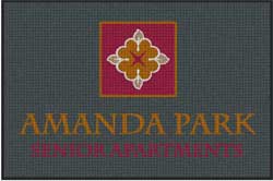 4' x 6' (45" x 69") Waterhog Impressions HD AMANDA PARK   Indoor/Outdoor Logo Mat